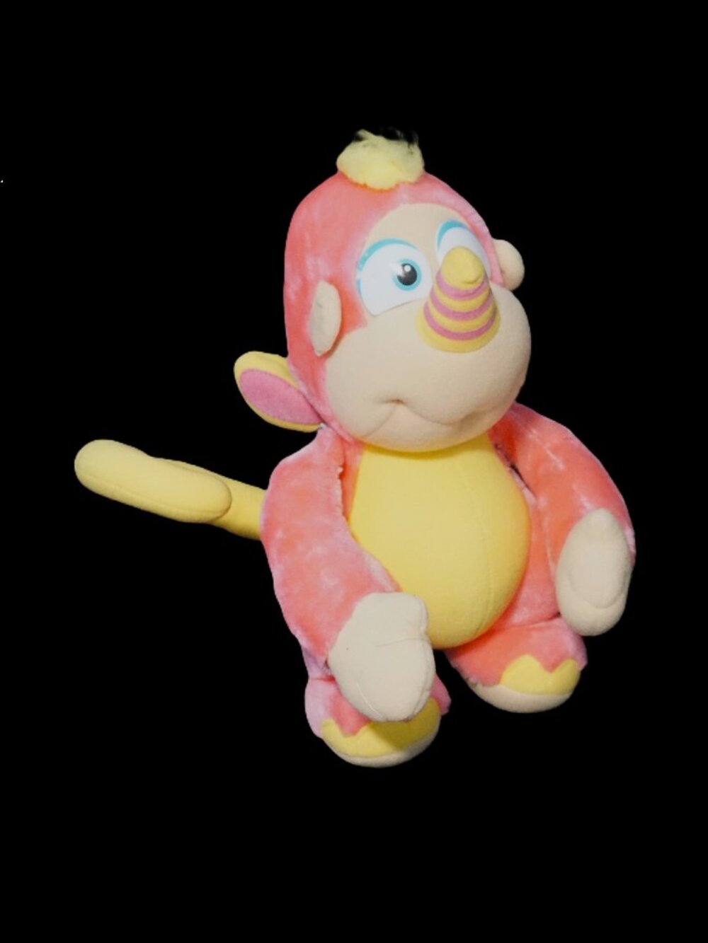 Vintage Wuzzles Rhinokey Plush 12" Rhino Monkey Disney Hasbro Softies 1984